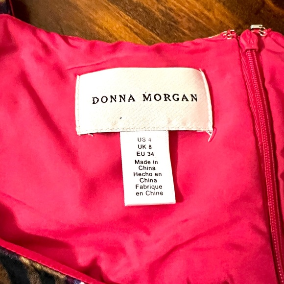 Donna Morgan Womens Cotton Sateen Tie-Back Fit-and-Flare Dress, Size 4 - Picture 6 of 8